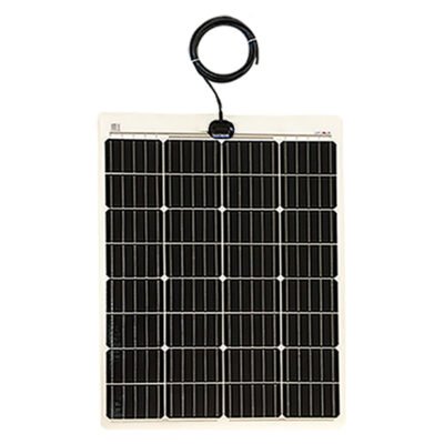 AMPTRON 100W 12V Semi-Flexible Mono-Crystalline Solar Panel